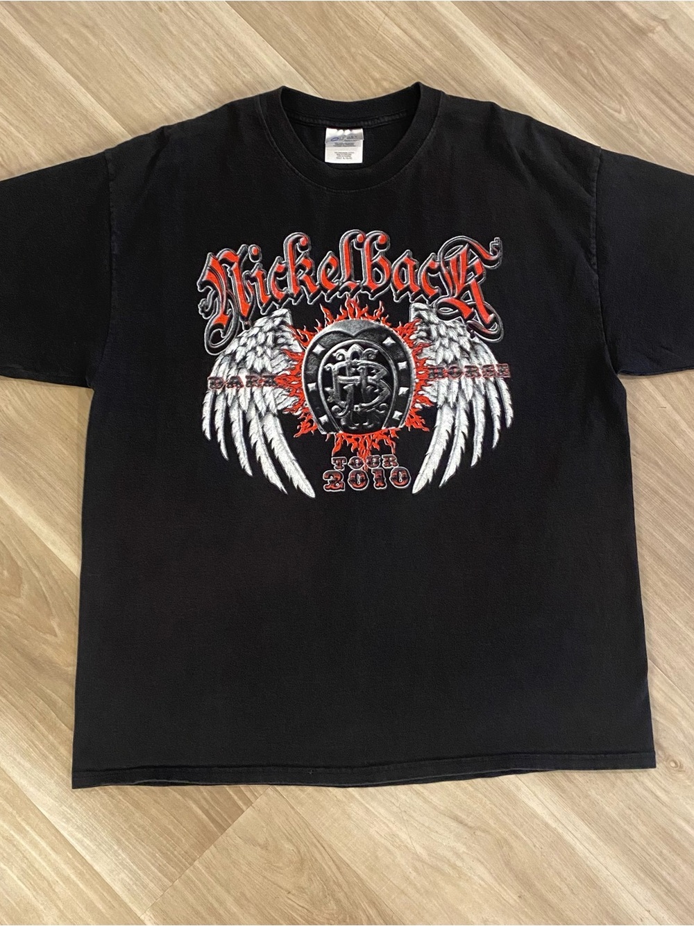 Vintage Nickelback Shirt Mens XL Black Concert Tour 2010 Dark Horse Buckcherry